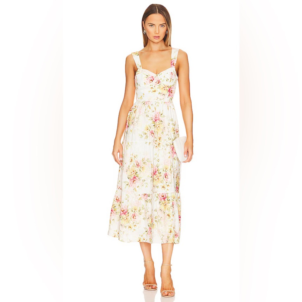 Yumi Kim Monique Midi Dress in New Day Ivory Floral NWOT Size XL